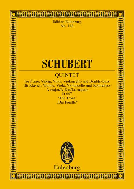 Schubert: Quintet A major Opus 114 D 667 (Study Score) published by Eulenburg